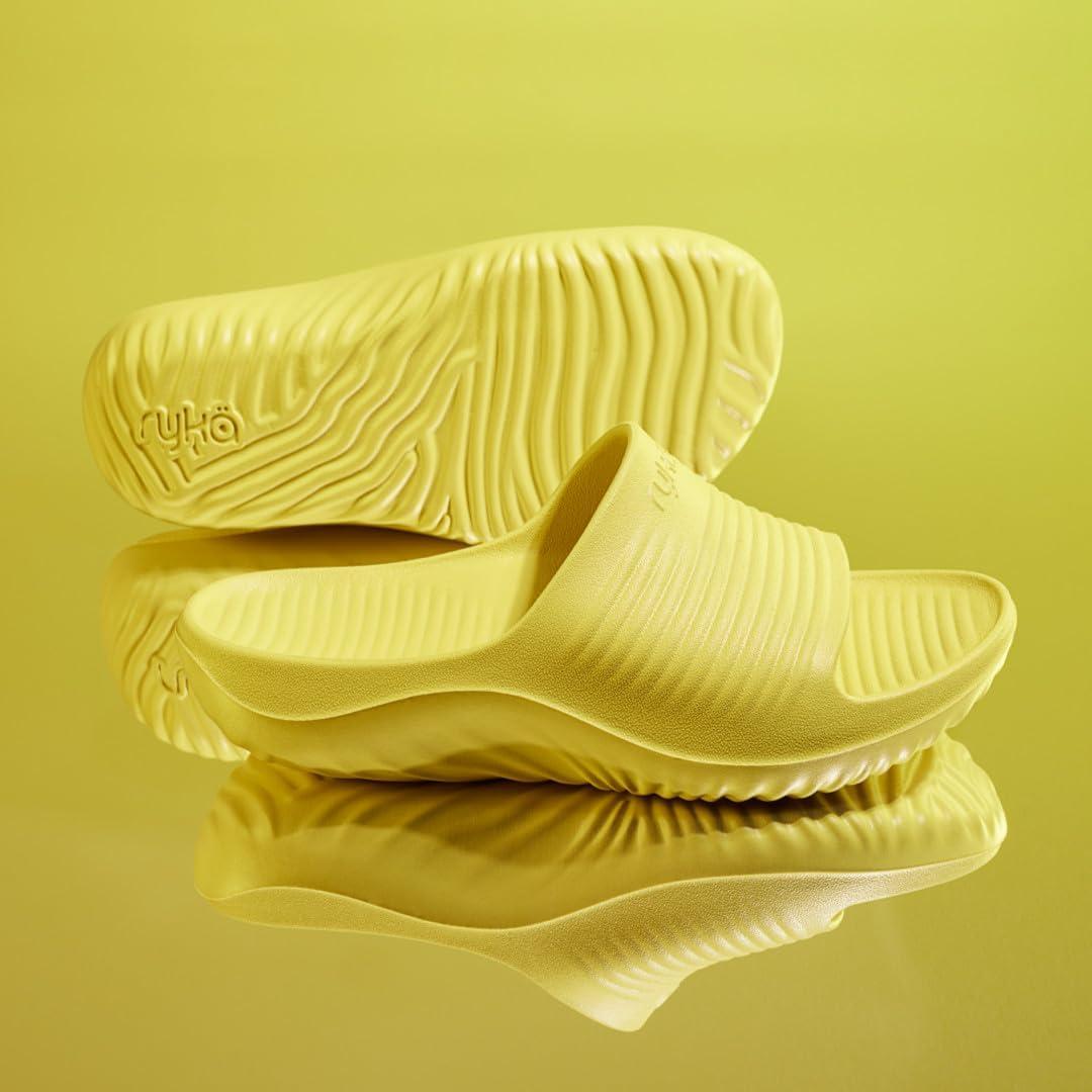 imageRyka Womens Echo Recovery Slide SandalVerdant Yellow